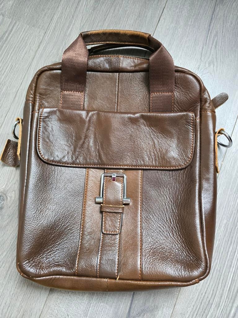 Bruin heren leren tas (LI4), Ophalen of Verzenden, Bruin, Minder dan 35 cm