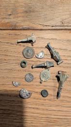Lotje bodemvondsten fibula en munten, Antiek en Kunst, Ophalen of Verzenden