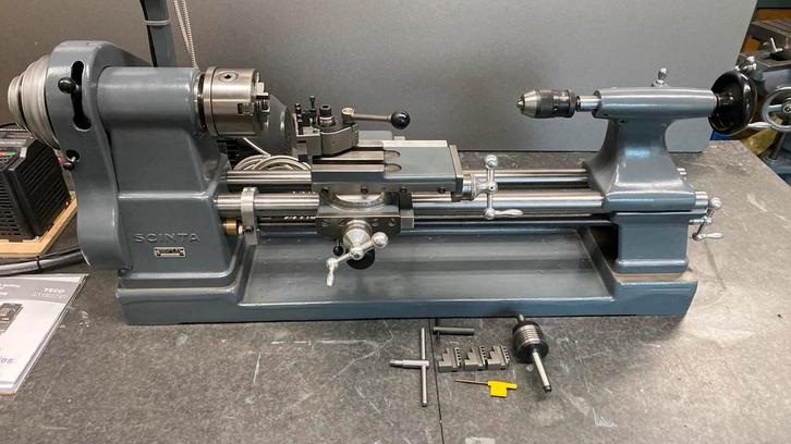 Lesto Scintilla (Scinta) nu met multifix beitelhouder, Doe-het-zelf en Verbouw, Draaibanken, Zo goed als nieuw, Metaaldraaibank
