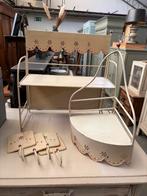 Vintage brocante wandrek / hoekrek / haken, Antiek en Kunst, Curiosa en Brocante, Ophalen of Verzenden