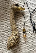 Struisvogel lamp goud large 72cm - Werns - Franz Josef, Ophalen, Zo goed als nieuw, Overige materialen