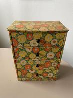 Vintage stoffen ladenkastje, Overige materialen, Minder dan 50 cm, Gebruikt, Ophalen of Verzenden