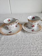 Kop en schotel opa en oma, Antiek en Kunst, Antiek | Servies compleet, Ophalen of Verzenden