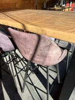 Houten Tafel + 6 Barkrukken, Huis en Inrichting, Barkrukken, Ophalen of Verzenden, 90 cm of meer, Hout, Gebruikt