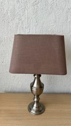 Tafellamp met Taupe Kap - Sfeervol Licht!, Ophalen of Verzenden, Zo goed als nieuw, Stof, Minder dan 100 cm