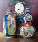 2 Oude Chinese parfum flesjes hand beschilderd porcelain, Ophalen of Verzenden, Gebruikt, Parfumfles