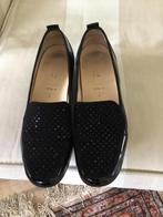 Hassia zwart leren instappers 39, Kleding | Dames, Schoenen, Ophalen of Verzenden, Zo goed als nieuw, Zwart, Instappers