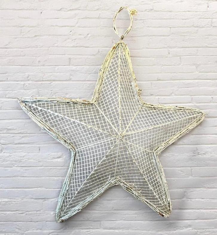 Vintage  metalen ster voor kerst decoratie., Diversen, Kerst, Gebruikt, Ophalen of Verzenden