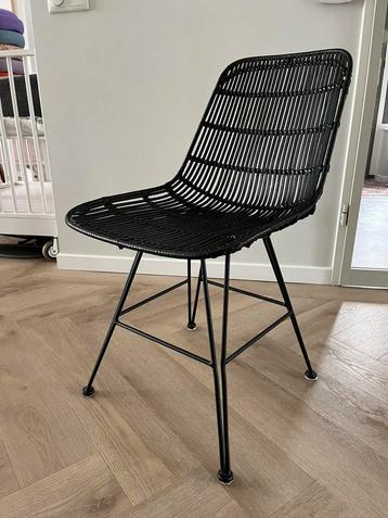 HKliving stoel rotan zwart beschikbaar voor biedingen
