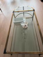 Glazen tafel met los kopstuk, Ophalen, 50 tot 100 cm, Zo goed als nieuw, Minder dan 50 cm