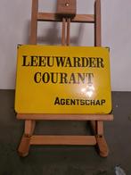 Emaille bord Agentschap leeuwarder courant reclamebord, Ophalen of Verzenden, Zo goed als nieuw, Reclamebord