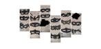 Halloween Maskers - 21 Diverse Zwarte Maskers, Ophalen of Verzenden, Nieuw, Halloween, Accessoires