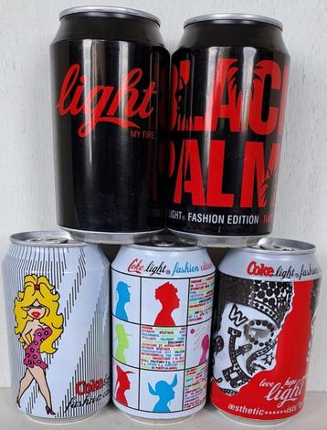 Cola-Cola Light Blikkenset 5 st.Fashion Edition België 2003 beschikbaar voor biedingen