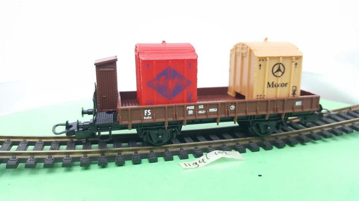 Lima Ho 2861 FS open vracht wagen met remmers huis + lading, Hobby en Vrije tijd, Modeltreinen | H0, Zo goed als nieuw, Wagon