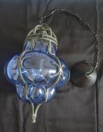 IZGST! Oosterse blauw glazen, met gietijzeren frame lamp,, Ophalen of Verzenden