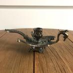 Antieke kandelaar pauw, Antiek en Kunst, Ophalen of Verzenden, Brons