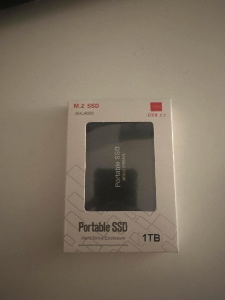 1TB Portable SSD - Nieuw, Computers en Software, Harde schijven, Nieuw, Desktop, Extern, SSD, USB, Ophalen of Verzenden