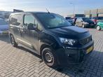 Peugeot Partner 1.6 BlueHDI Zwart Airco schuifdeur 3 persoon, Voorwielaandrijving, Stof, Gebruikt, Zwart