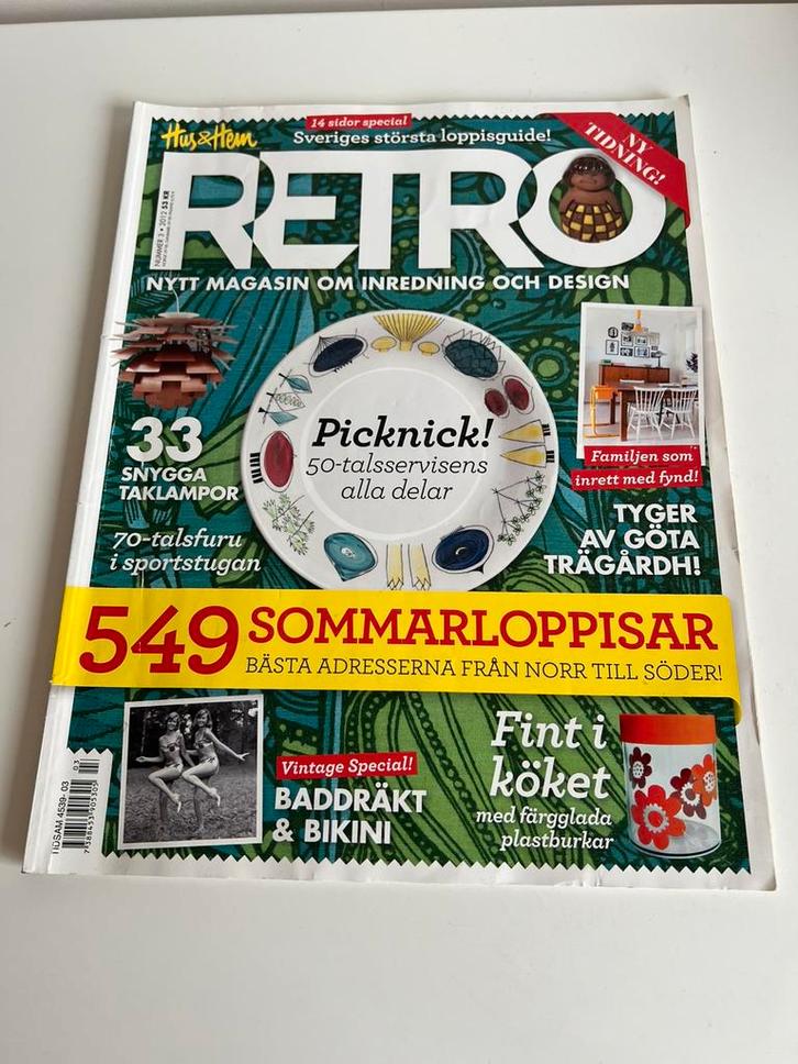 Scandinavian Retro Magazine 8 pagina’s Rörstrand Picknick, Verzamelen, Tijdschriften, Kranten en Knipsels, Tijdschrift, 1980 tot heden