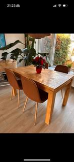 Eethoek met 4 stoelen, Huis en Inrichting, Tafels | Eettafels, Ophalen of Verzenden, Rechthoekig, 100 tot 150 cm, 50 tot 100 cm