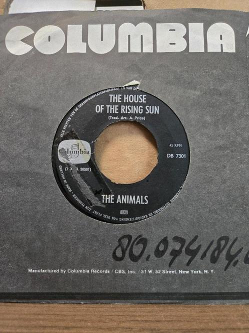 The Animals - The house of the rising sun, Cd's en Dvd's, Vinyl Singles, Gebruikt, Single, Pop, 7 inch, Ophalen of Verzenden