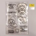 Leuke Clearstempel Set - Katten Thema, Hobby en Vrije tijd, Stempelen, Ophalen of Verzenden, Nieuw, Clearstamp