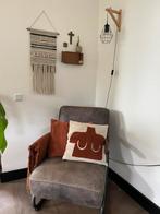 Leren fauteuil, industrieel, leder, Huis en Inrichting, Fauteuils, Ophalen, Gebruikt, 75 tot 100 cm, 50 tot 75 cm