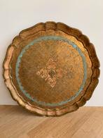 Florentijns dienblad - decoratief bord uit Italië, Ophalen of Verzenden, Gebruikt, Rond, Hout