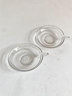 2 x glazen tastevin uranium glas 1 x goed 1 x beschadigd, Verzamelen, Ophalen of Verzenden, Zo goed als nieuw, Frankrijk, Overige typen