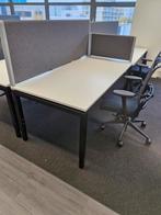 Te koop bureaus / werkplekken ( wit of eiken blad ) 25x, Werkplek, Verzenden, Gebruikt, Bureau