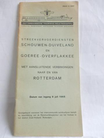 RTM SCHOUWEN-DUIVELAND Dienstregeling 28 JULI 1965 beschikbaar voor biedingen