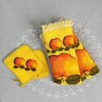 Set van twee keukendoeken en 2 pannenlappen vintage nieuw!, Ophalen of Verzenden, Nieuw