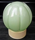 Antieke Thabur Lamp Bollamp Plafondlamp - GEEL - Zie Omschr, Ophalen of Verzenden, Zo goed als nieuw, Glas, Antiek / Art Deco / Jugendstil / Thabur / Haags design