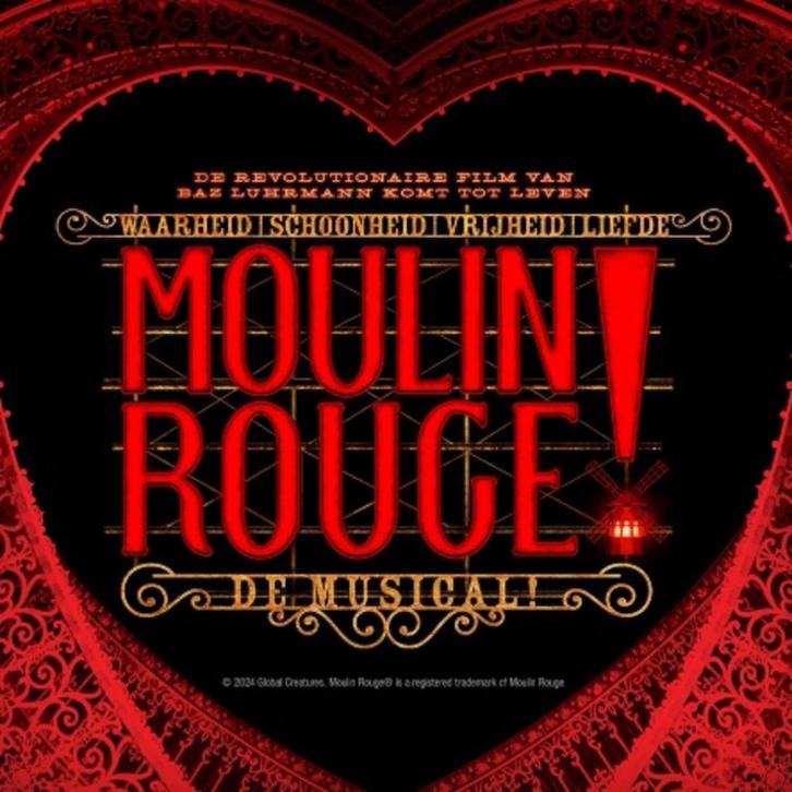 kaartje moulin rouge, Tickets en Kaartjes, Theater | Musical, Twee personen, November