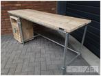 Bureau gebruikt steigerhout met steigerbuis NIEUW, Huis en Inrichting, Bureaus, Info@hout-art.nl, Nieuw, Ophalen of Verzenden