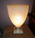 Vintage oude tafellampen Franco C.S.R.L. Italy glas ribbel, Ophalen of Verzenden
