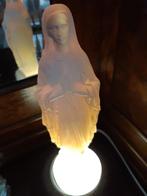 Art deco:Etling madonna beeld opalescence glas 1930/40 21 cm, Antiek en Kunst, Ophalen