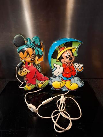 ORIGINEEL DISNEY JAREN 60 SET LAMPEN MINI EN MICKEY MOUSE beschikbaar voor biedingen