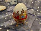 Vintage HandPainted Limoges France Porcelain Egg Trinket Box, Ophalen of Verzenden
