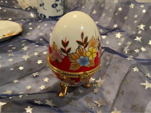 Vintage HandPainted Limoges France Porcelain Egg Trinket Box, Antiek en Kunst, Antiek | Porselein, Ophalen of Verzenden