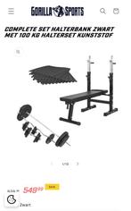 Complete Gorilla Sport Halterset incl. gewichten, Sport en Fitness, Ophalen, Gebruikt, Halterset