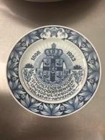 Delfts Blauw 1923 Bord in faience - Wilhelmina  - maastricht, Ophalen of Verzenden