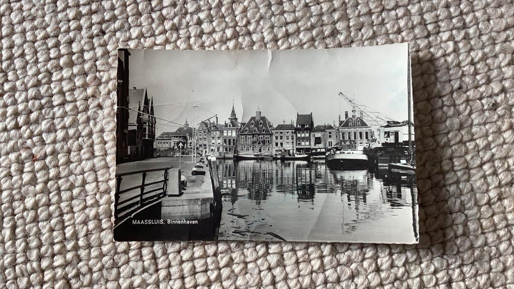Ansichtkaart Maassluis Binnenhaven. 938, Verzamelen, Ansichtkaarten | Nederland, Ophalen of Verzenden, 1940 tot 1960, Gelopen