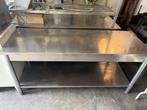 RVS Werktafel 190cm breed, Doe-het-zelf en Verbouw, Werkbanken, Ophalen of Verzenden, Gebruikt, 170 cm of meer