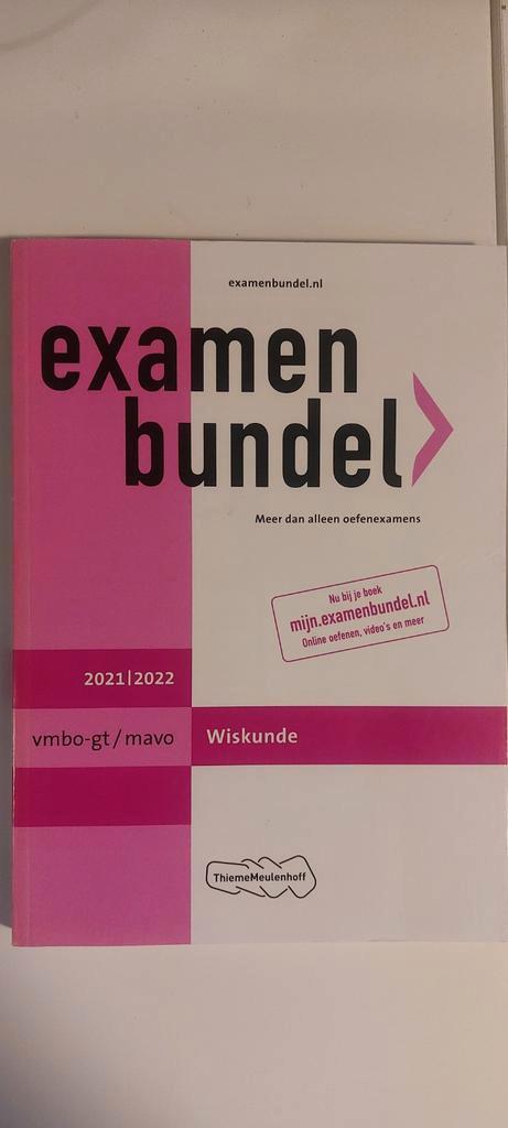 Examenbundel Wiskunde VMBO-GT/MAVO 2021/2022, Boeken, Schoolboeken, Zo goed als nieuw, Wiskunde A, VMBO, Ophalen of Verzenden
