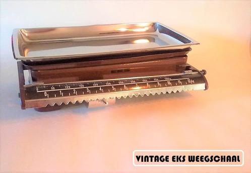 retro vintage EKS keuken weegschaal analoog bruin, Witgoed en Apparatuur, Weegschalen, Gebruikt, Analoog, Keukenweegschaal, Minder dan 10 kg