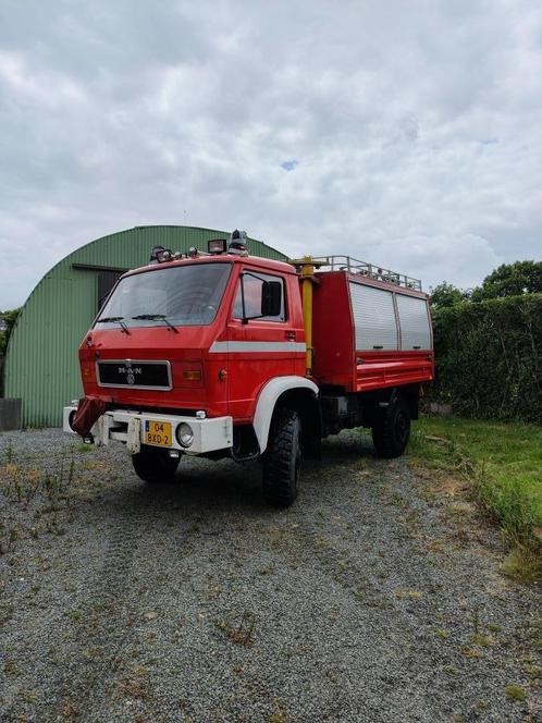 MAN FAE 8.136, Auto's, Vrachtwagens, Particulier, 4x4, MAN, Diesel, Handgeschakeld, Rood, Stof, Vierwielaandrijving, Ophalen