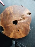 Teakhouten unieke serveerplank van teakboomwortel, Ophalen of Verzenden, Nieuw, Rond, Hout