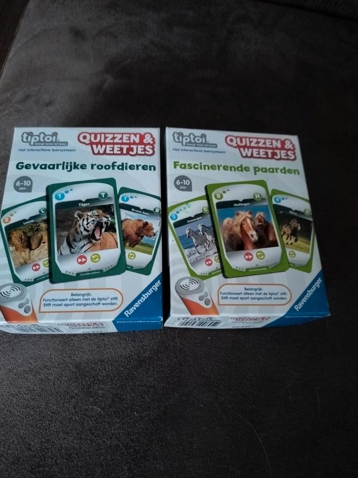 2x Tiptoi Interactieve Spellen: Quizzen & Weetjes, Kinderen en Baby's, Speelgoed | Buiten | Speeltoestellen, Zo goed als nieuw