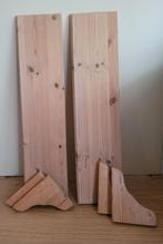 Grenen Wandplanken met Beugels, Huis en Inrichting, Woonaccessoires | Wandplanken en Boekenplanken, Ophalen of Verzenden, Zo goed als nieuw